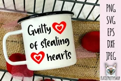Guilty of stealing hearts, cut file Valentine's day SVG. Product Image 1