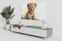 Samsung Frame Tv Art, Watercolor Baby Lion Set of 4 Product Image 7