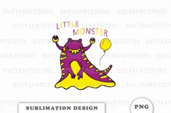 Little Monster Sublimation Designs Downloads PNG Product Image 1