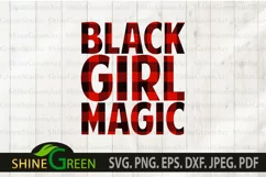 Black Girl Magic Buffalo Plaid SVG for Black Woman SVG, Girl Product Image 2