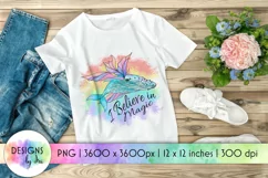 Magical Whale Print |Whale Design | Miracles | Rainbow Color Product Image 1