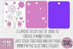 3D Floral Money card | Paper cutting | Money card SVG Product Image 2