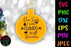 Christmas Quarantine SVG- Christmas Quarantine Ornaments SVG Product Image 1