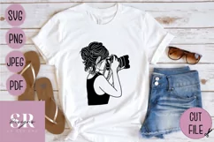 Camera woman SVG | vinyl cutting | Photography cut file Product Image 2