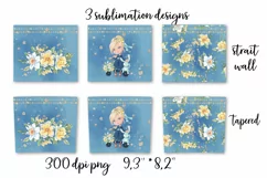 Spring sublimation design. Skinny tumbler wrap design. Product Image 6