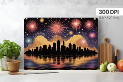 Happy New Year Cutting Board PNG Festive New Year's Eve 2026 Product Image 1