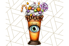 Ghost Café PNG Clipart, Cute Ghost Baristas Halloween Treats Product Image 4