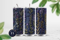 Embroidered Denim Digital Paper| Denim Pattern Product Image 2