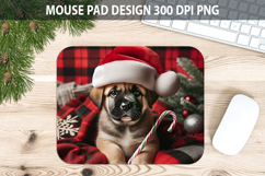 Christmas Cute Dog Mouse Pad Sublimation - Animal PNG Design Product Image 1