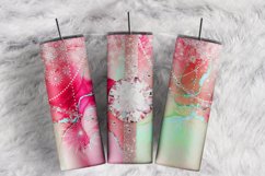 Diamond Alcohol Ink Winter Glitter Agate 20 oz tumbler wrap Product Image 1