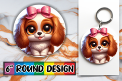Timeless Circle Keychain Magic, 3D Dog Product Image 1