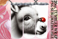 Cheerful Sublimation 20oz tumbler wrap, Cute Animals Product Image 1