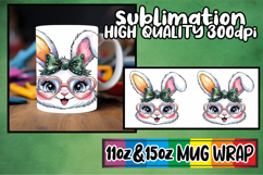 Serene evenings sublimation mug wrap, Easter Bunny Product Image 1