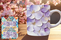 Magical 15oz Mug Wrap Png Artwork , 3D Flower Product Image 1