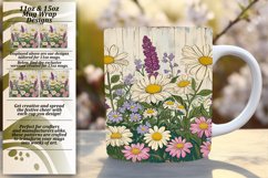 Vintage Spring Garden Mug Sublimation Art 15oz Product Image 1
