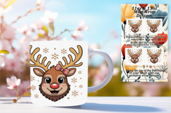 Dazzling 15oz Mug Wrap Png Template , Cute Christmas Product Image 1