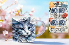 Whisker Wonderland: 3D Cat Wrap Mug - Sublimation 11oz/15oz Product Image 1