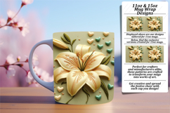CUSTOMIZED PNG for 15oz Mug Wrap , 3D Flower Product Image 1