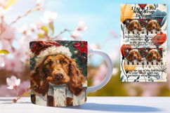 Festive Sublimation Mug Wrap Winter Peeking Dog Art 11oz Product Image 1