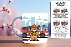 Fresh 11oz Mug Wrap Png Artwork , Cute Bear Product Image 1