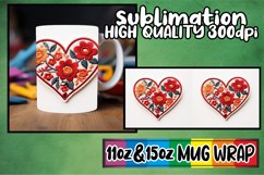 Enchanting 3D Valentine Heart Mug - 11oz/15oz Design Product Image 1