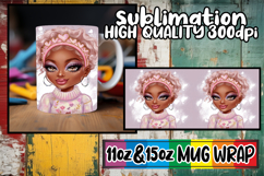 Vibrant dreams sublimation print wrap, Afro Girl Product Image 1
