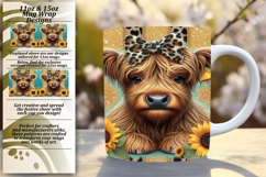 Sassy 15oz Mug Wrap Png Template , Cute Animals Product Image 1