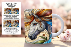 Graceful 11oz Mug Wrap Png Template , Animals Product Image 1