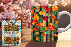 Colorful Spring Floral Mug Wrap - Vibrant Spring Product Image 1
