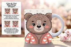 CHARMING 15oz PNG Mug Wrap , Valenines Animals Product Image 1