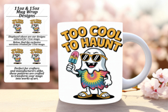 Festive 11oz Mug Wrap Png Artwork , Funny Ghost Product Image 1