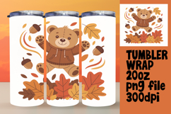 LUSH 20oz Tumbler Artwork for DIY , Cute Bear Product Image 1