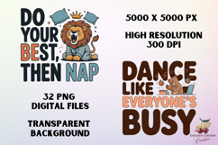 Funny Inspirational Quotes PNG Bundle | 32 Humorous Designs Product Image 3
