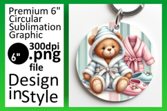 Whimsical Circle PNG Sublimation Design , Teddy Bear Product Image 1