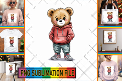 Playful PNG Art for TSHIRTS, Teddy Bear Product Image 1