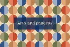 60s Retro circles pattern| , Mid century pattern Product Image 1