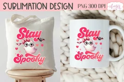 Stay spooky sublimation PNG | Pink Halloween sublimation PNG Product Image 4