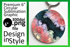 Sophisticated Round Design Keychain Template , Abstract Patt Product Image 1