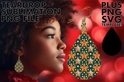 Precious Teardrop Earrings Design, Christmas Product Image 1
