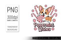 Cute Christmas Dog, Animal Sublimation Clipart PNG Product Image 1