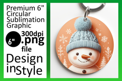 Sophisticated Circle PNG Car Coaster , Snowman Product Image 1