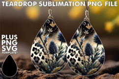 BLISSFUL Teardrop Earrings PNG Ideas, Leopard Prints Product Image 1