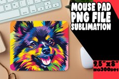 Expressive Abstract Dog Mouse Pad Sublimation PNG Product Image 1