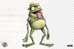 Whimsical Summer Frog Clipart Product Image 1