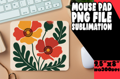 BLISSFUL mouse PAD Fun Design, Flowers Product Image 1