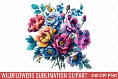 Wildflowers Sublimation Clipart Product Image 1