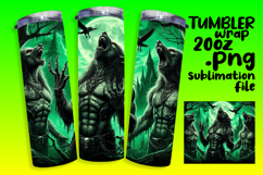 VIVID 20oz Sublimation Tumbler Template , Horror Halloween Product Image 1