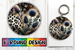 Cheerful Car Coaster Circle Style, Leopard Prints Product Image 1