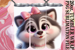 Bright Reflections 20oz tumbler wrap, 3D Dog Product Image 1