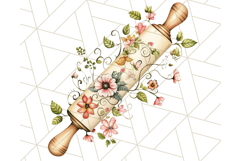 Cottagecore Kitchen Clipart, Vintage Country Floral Kitchen Product Image 4